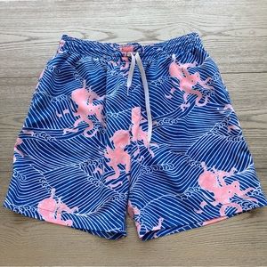 chubbies Blue and Pink Octopus Swim Trunks